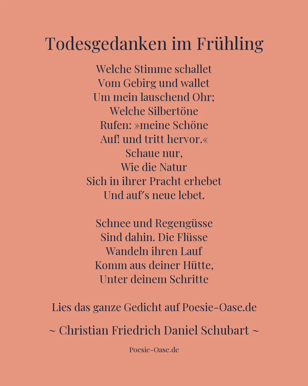 Illustration zu Todesgedanken im Frühling
