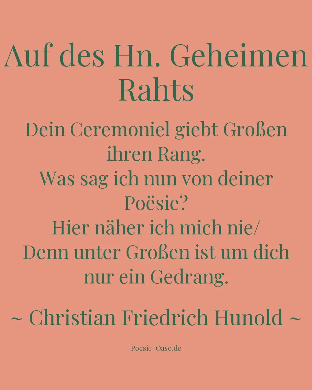 Illustration zu Auf des Hn. Geheimen Rahts