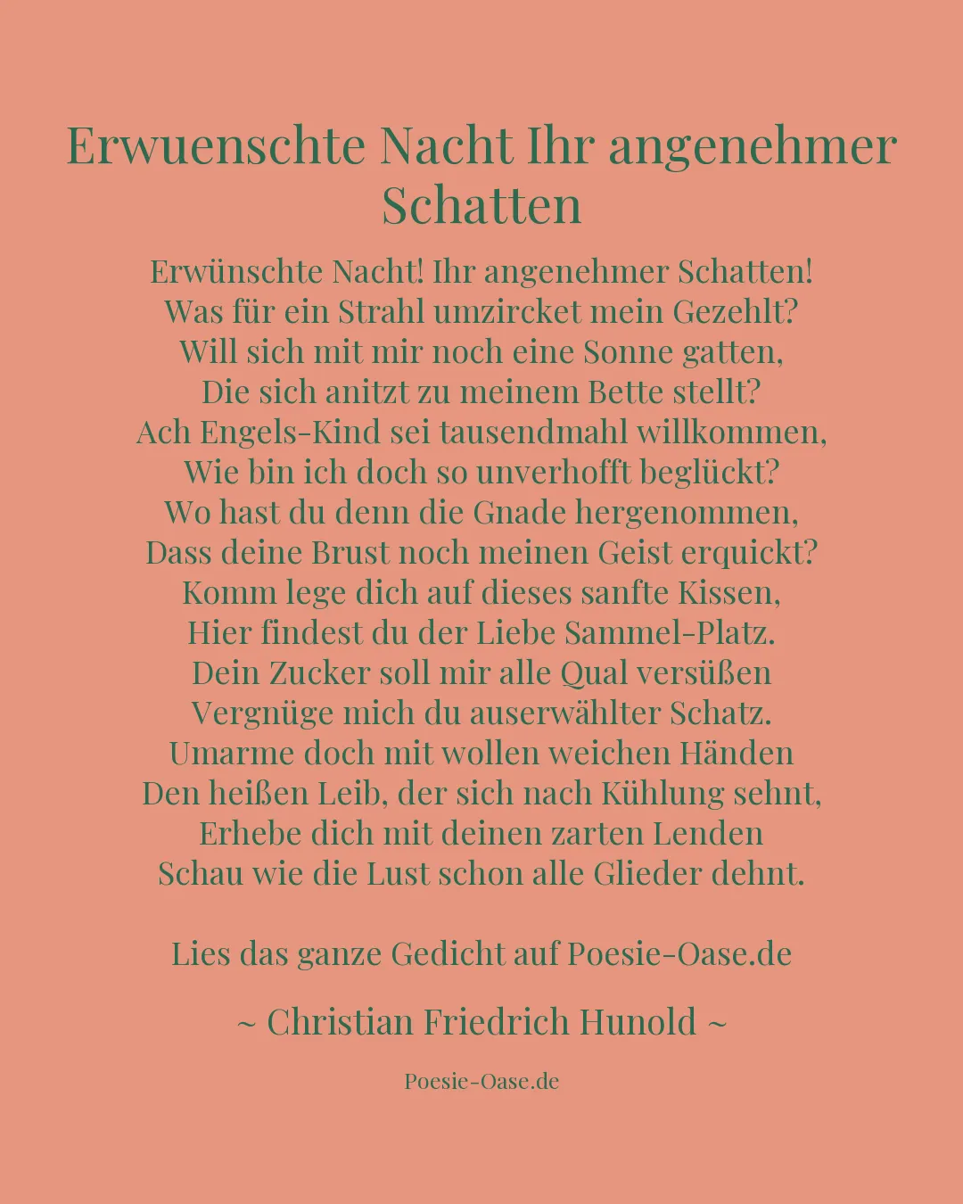Illustration zu Erwuenschte Nacht Ihr angenehmer Schatten
