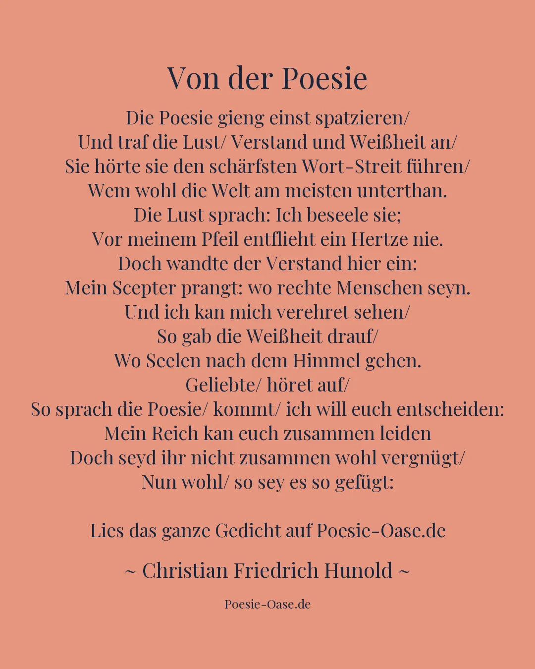 Illustration zu Von der Poesie