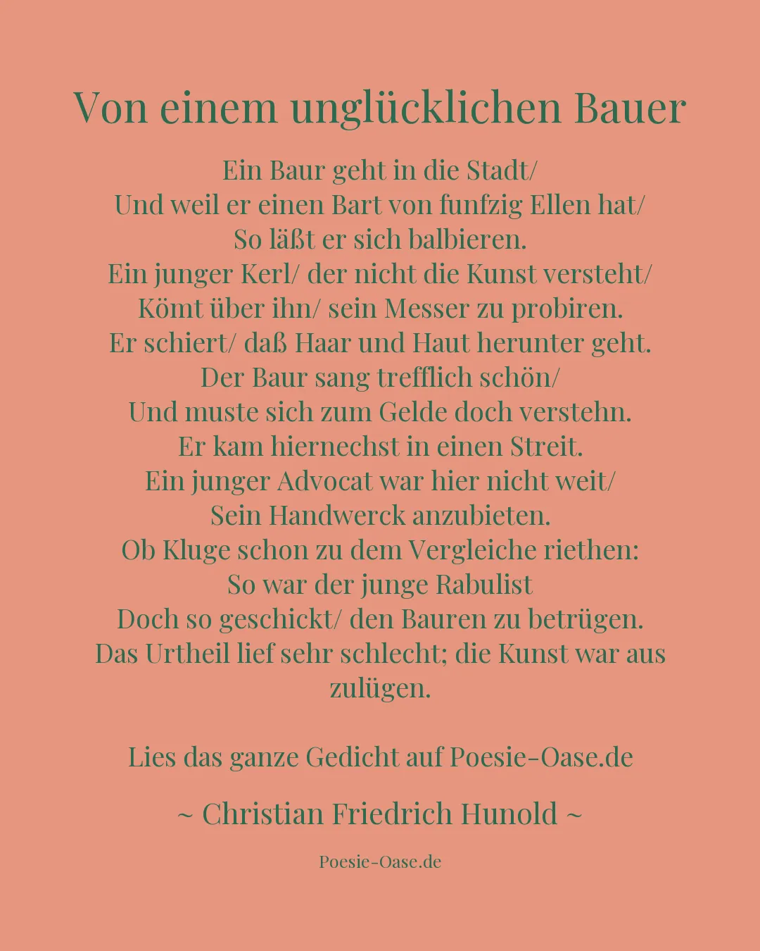 Illustration zu Von einem unglücklichen Bauer