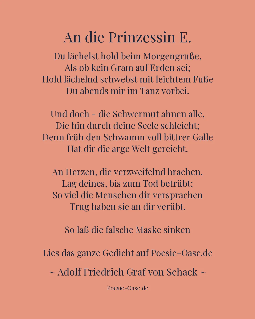 Illustration zu An die Prinzessin E.