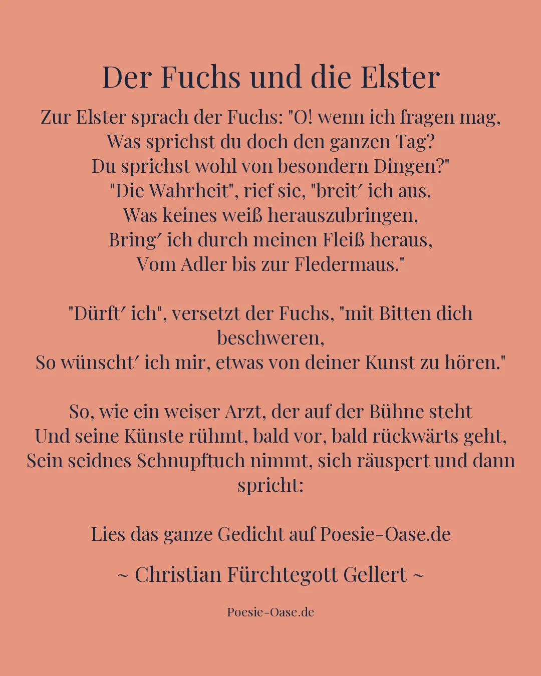 Illustration zu Der Fuchs und die Elster