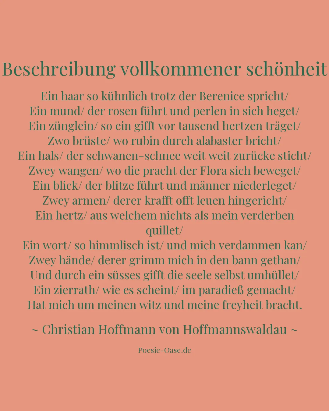 Illustration zu Beschreibung vollkommener schönheit
