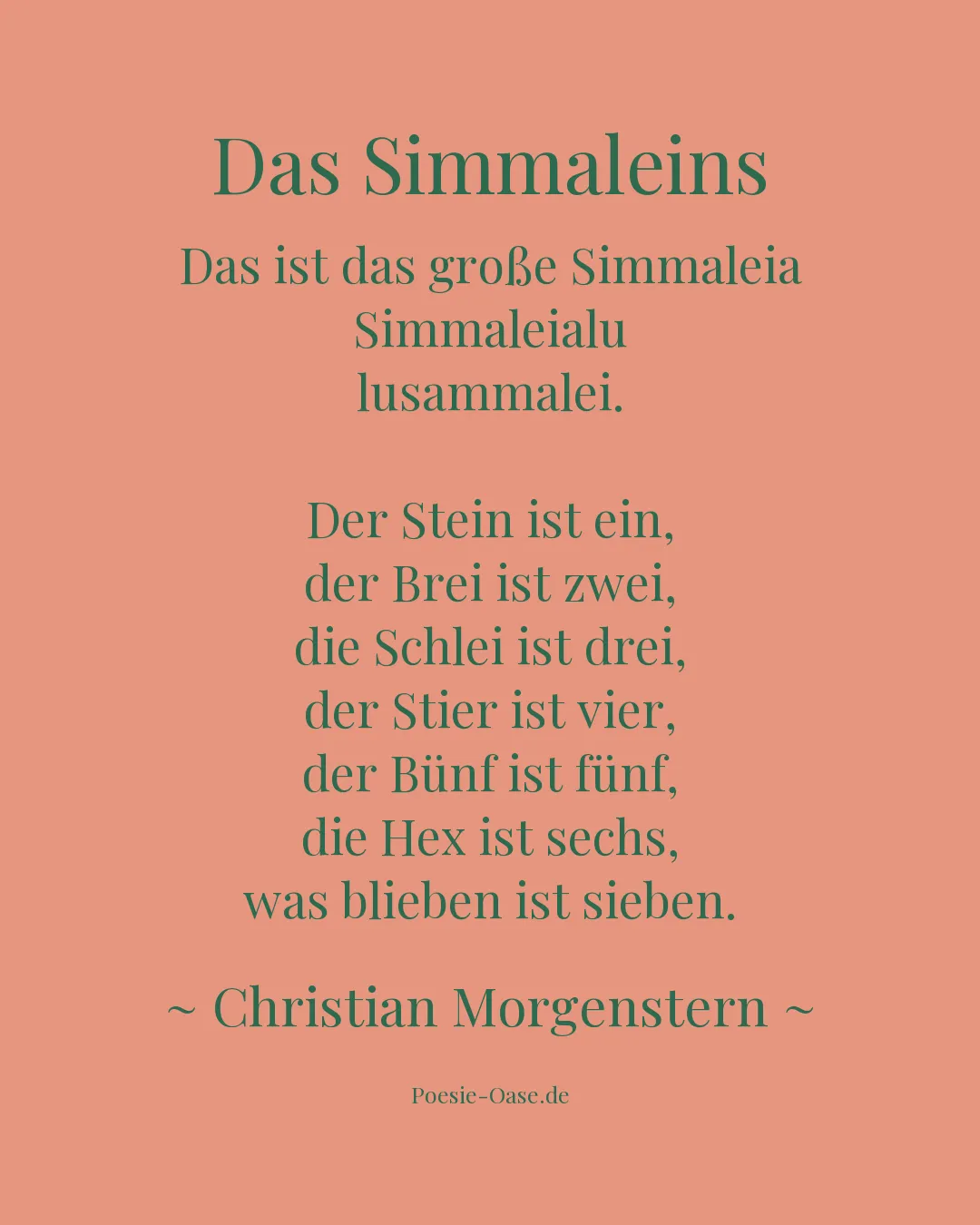 Illustration zu Das Simmaleins