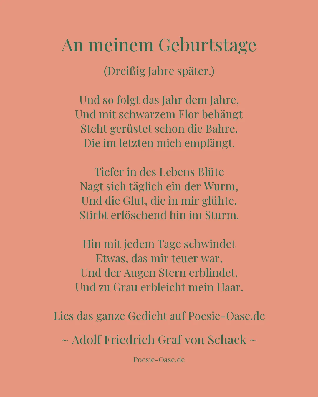 Illustration zu An meinem Geburtstage