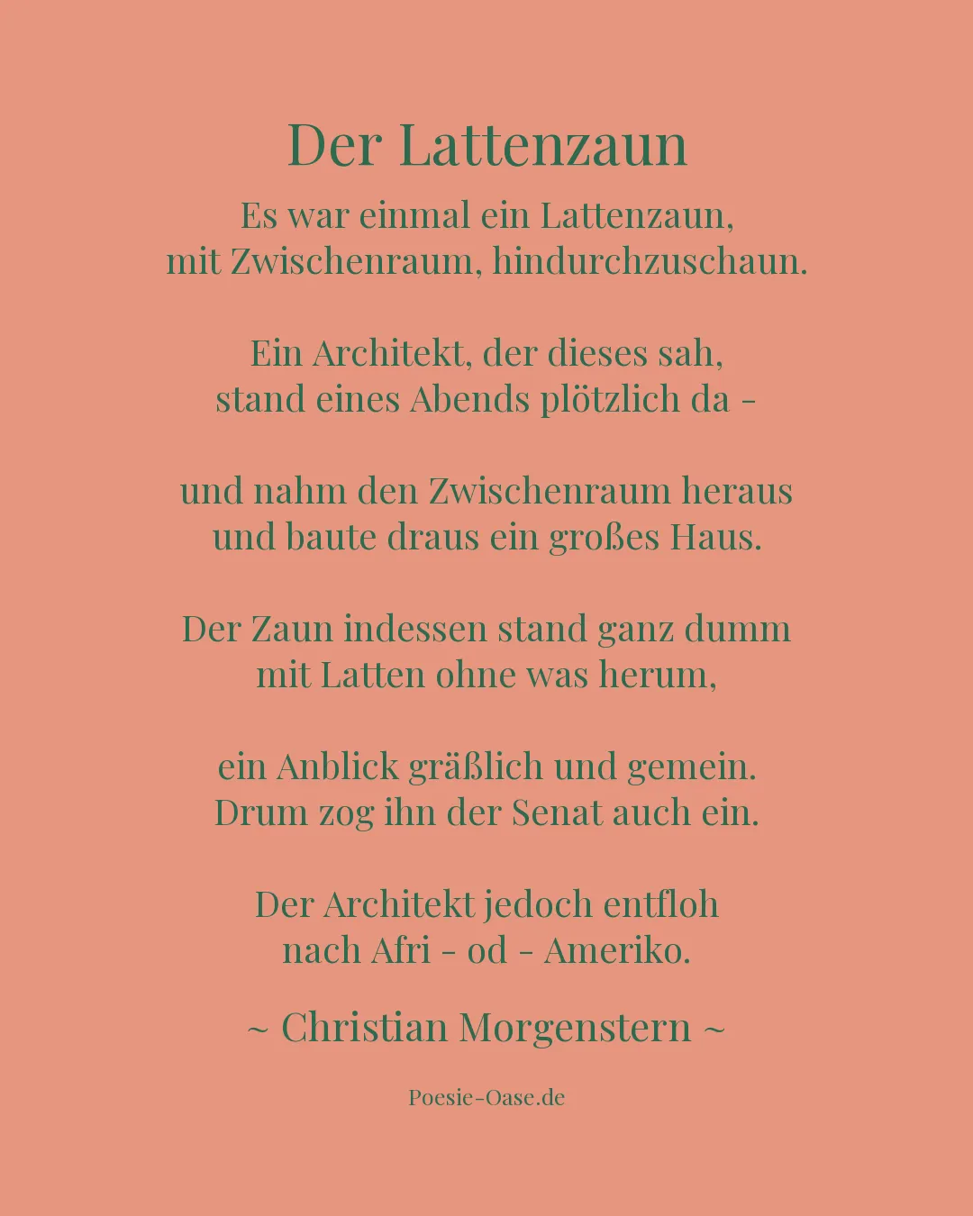 Illustration zu Der Lattenzaun