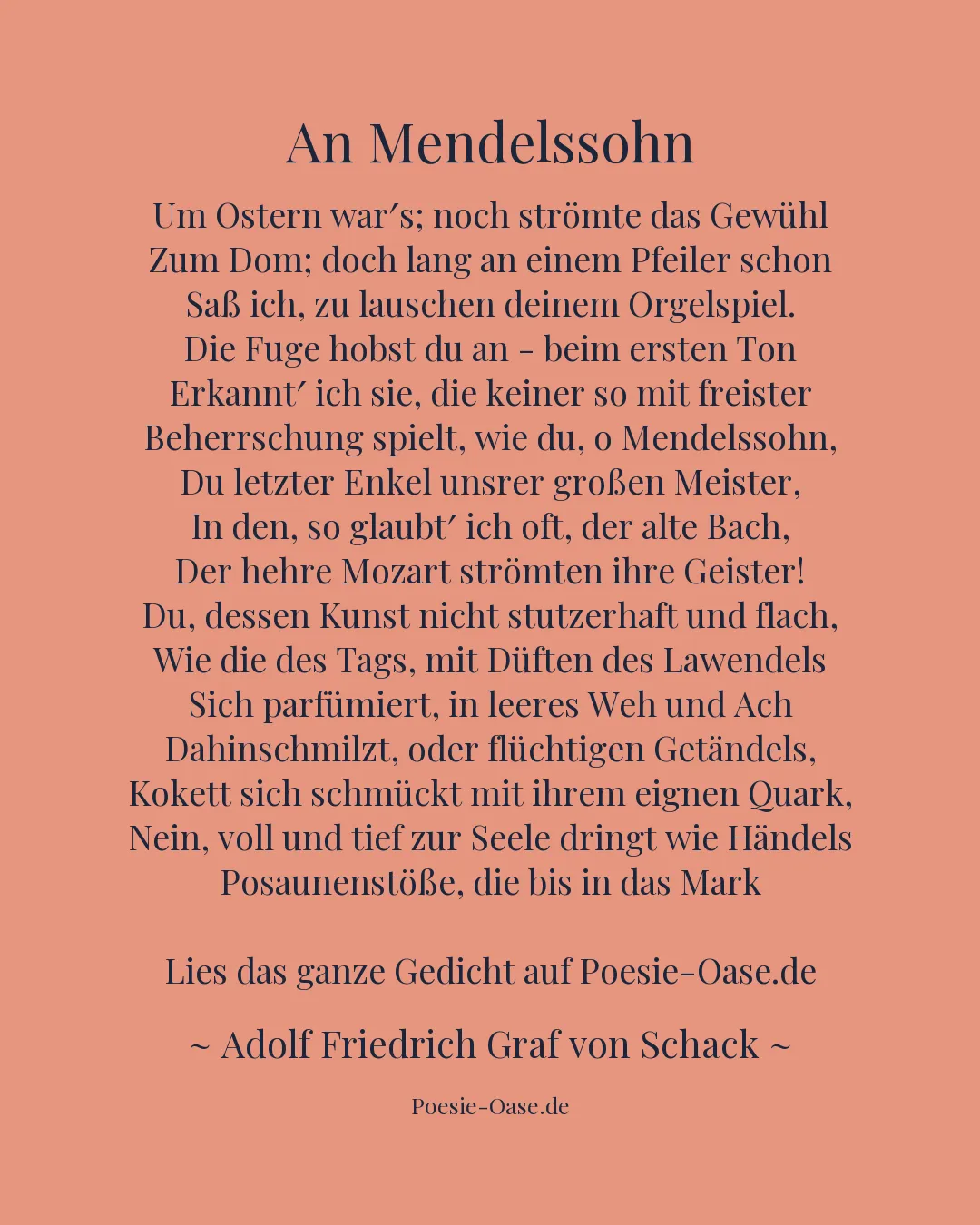 Illustration zu An Mendelssohn
