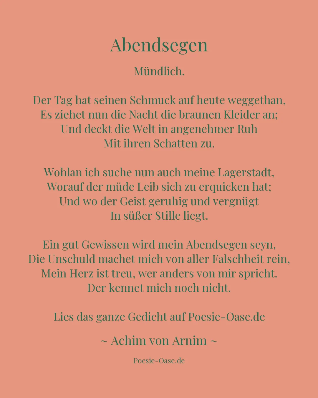 Illustration zu Abendsegen