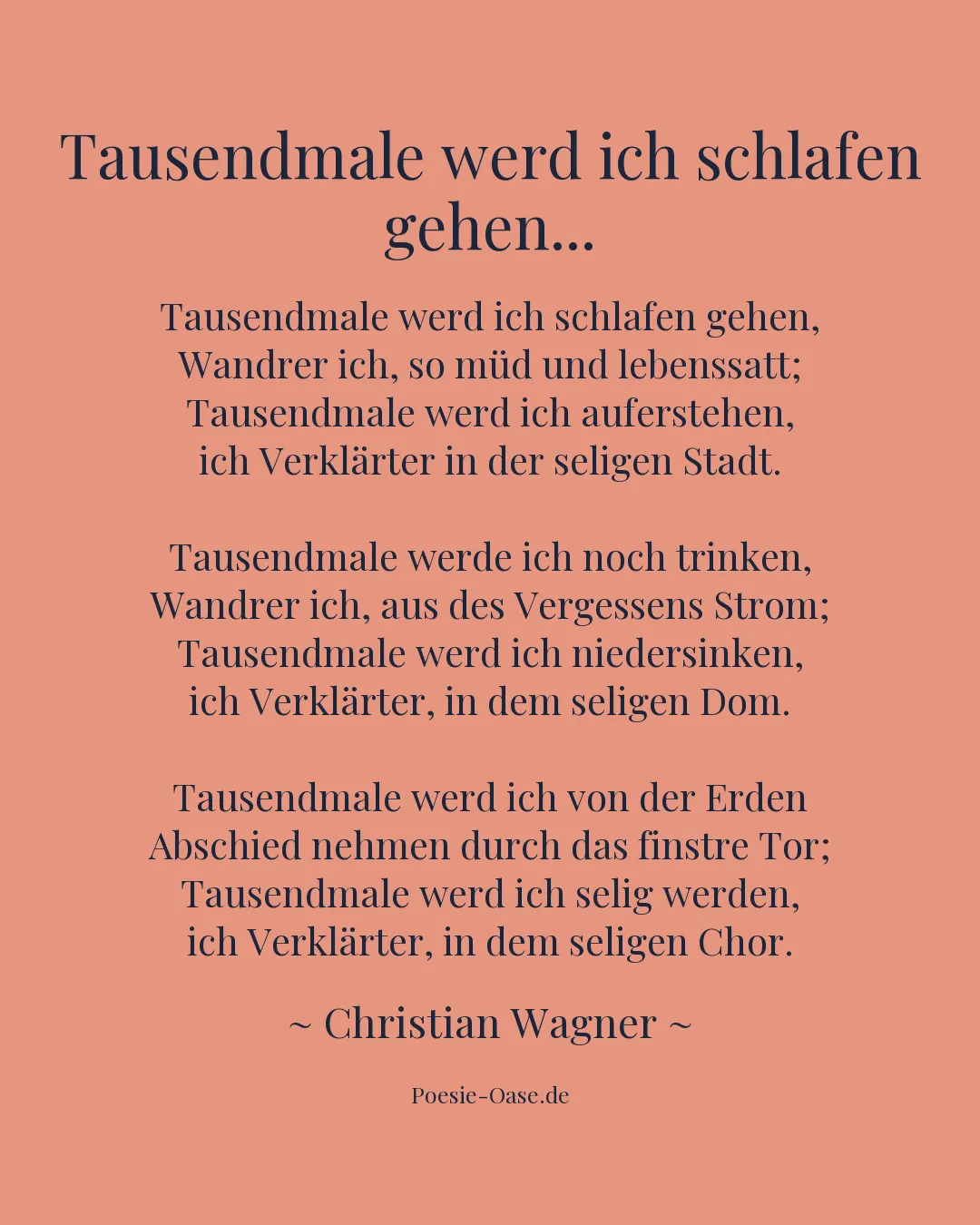 Illustration zu Tausendmale werd ich schlafen gehen...