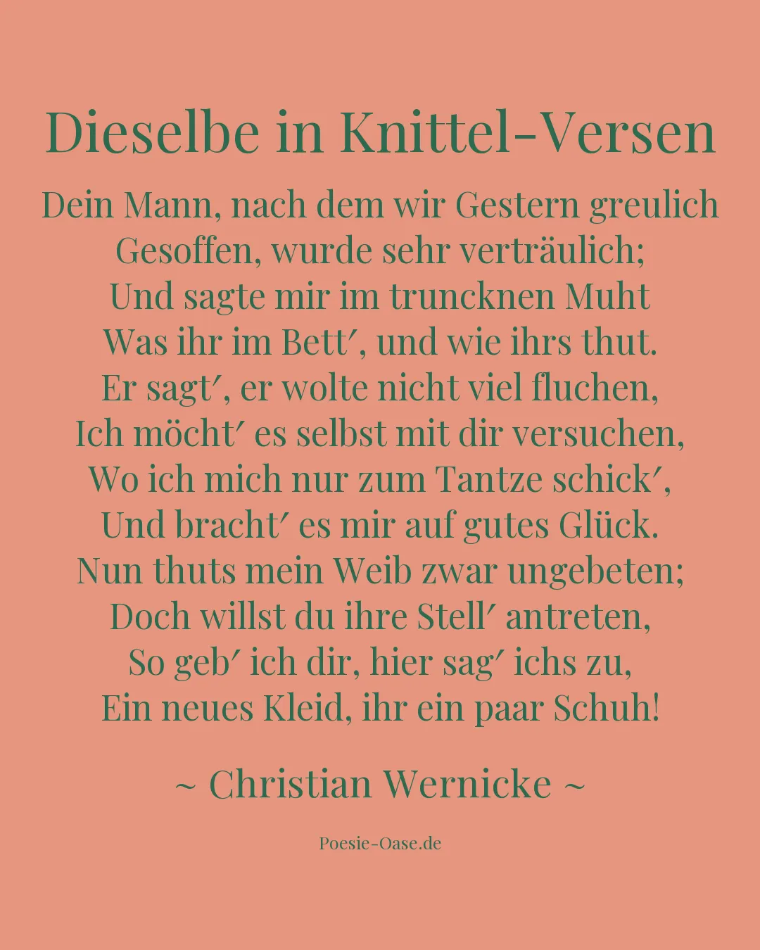 Illustration zu Dieselbe in Knittel-Versen