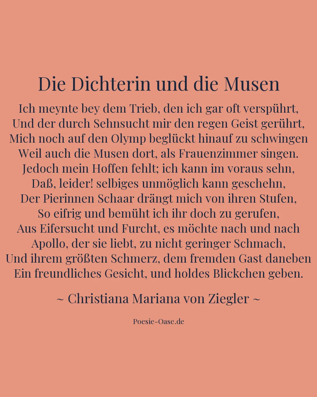 Illustration zu Die Dichterin und die Musen
