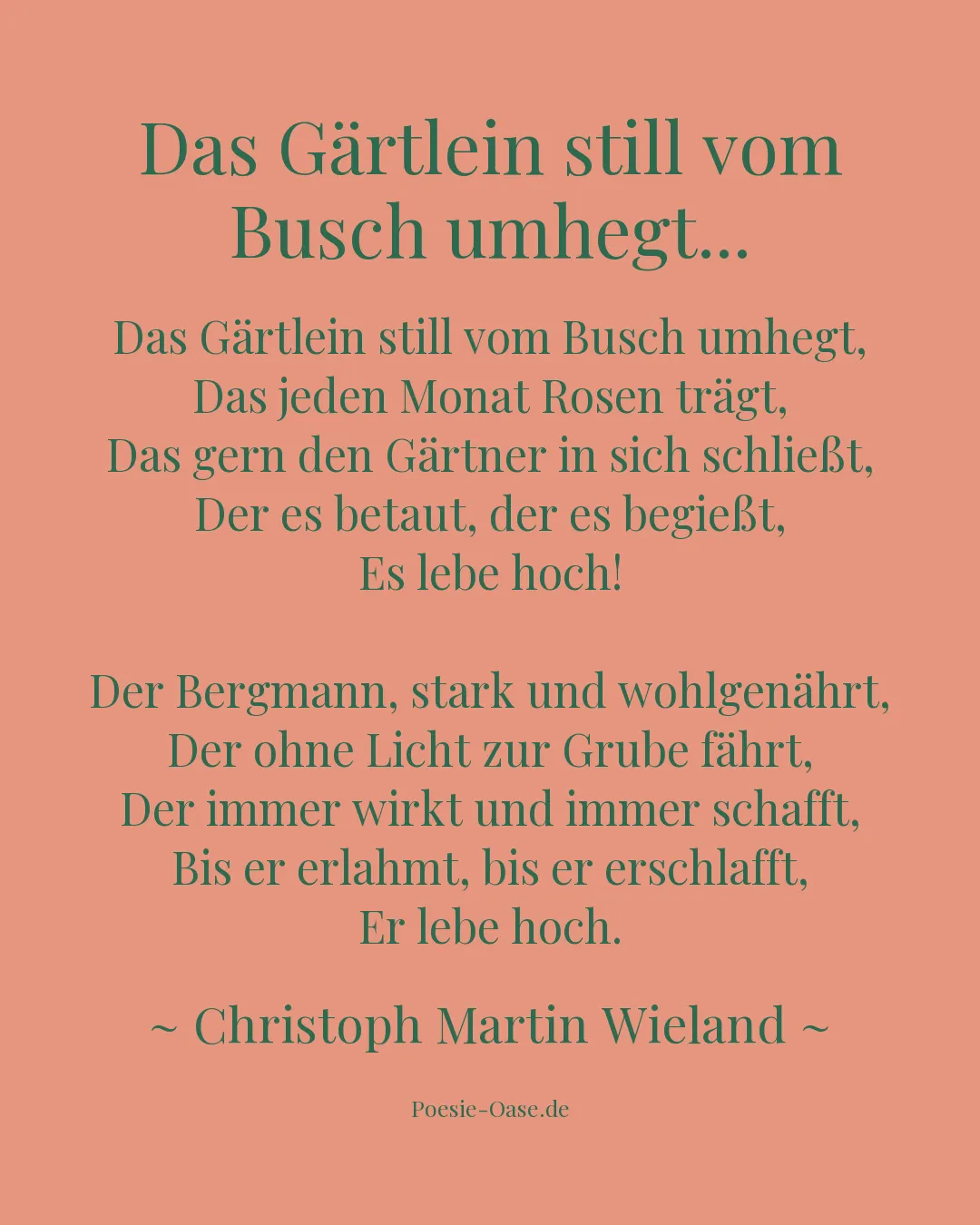 Illustration zu Das Gärtlein still vom Busch umhegt...