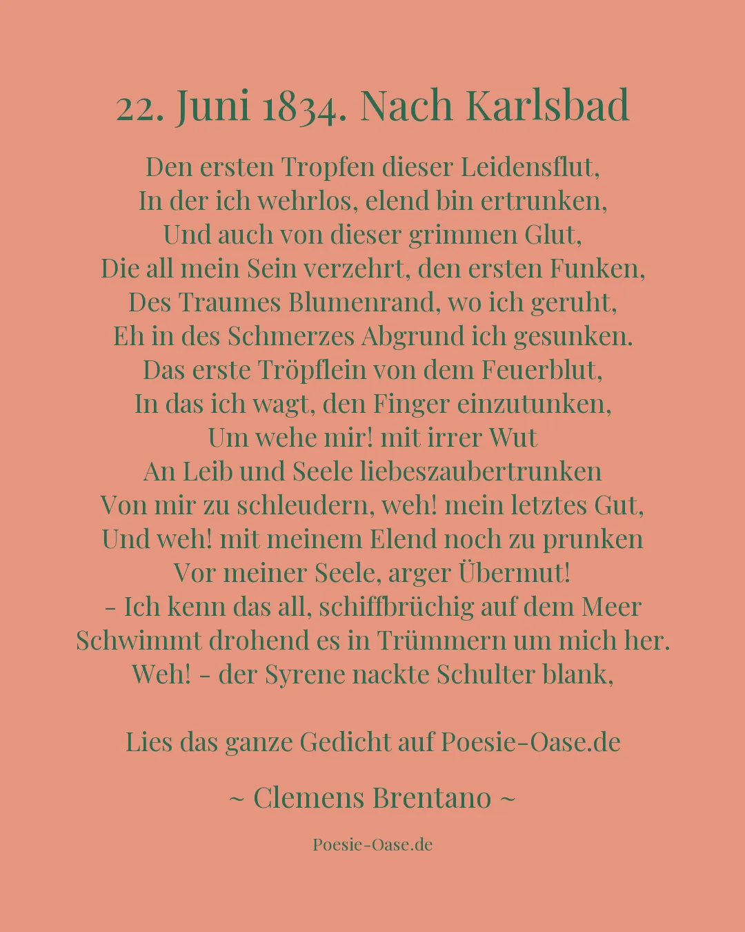 Illustration zu 22. Juni 1834. Nach Karlsbad