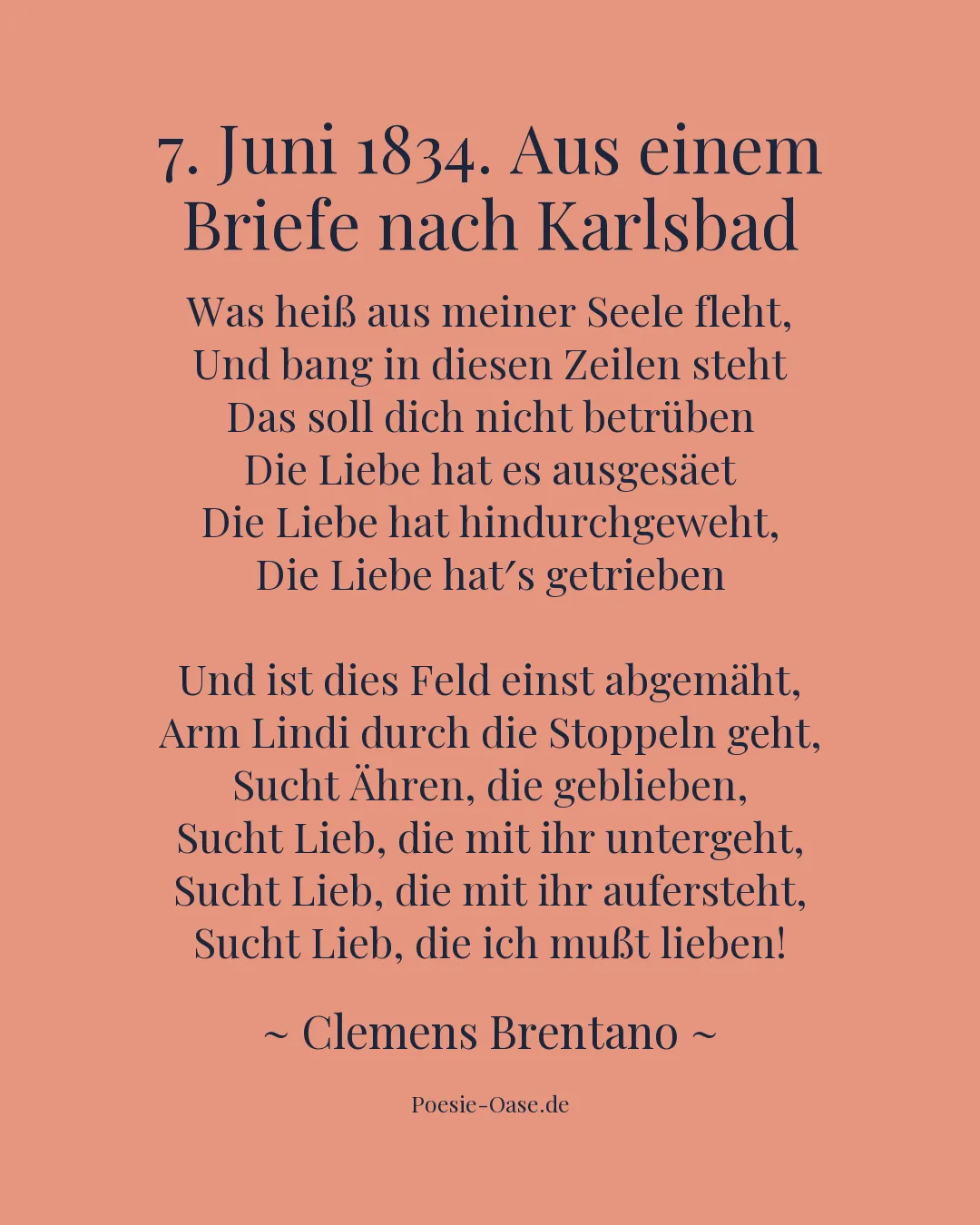 Illustration zu 7. Juni 1834. Aus einem Briefe nach Karlsbad
