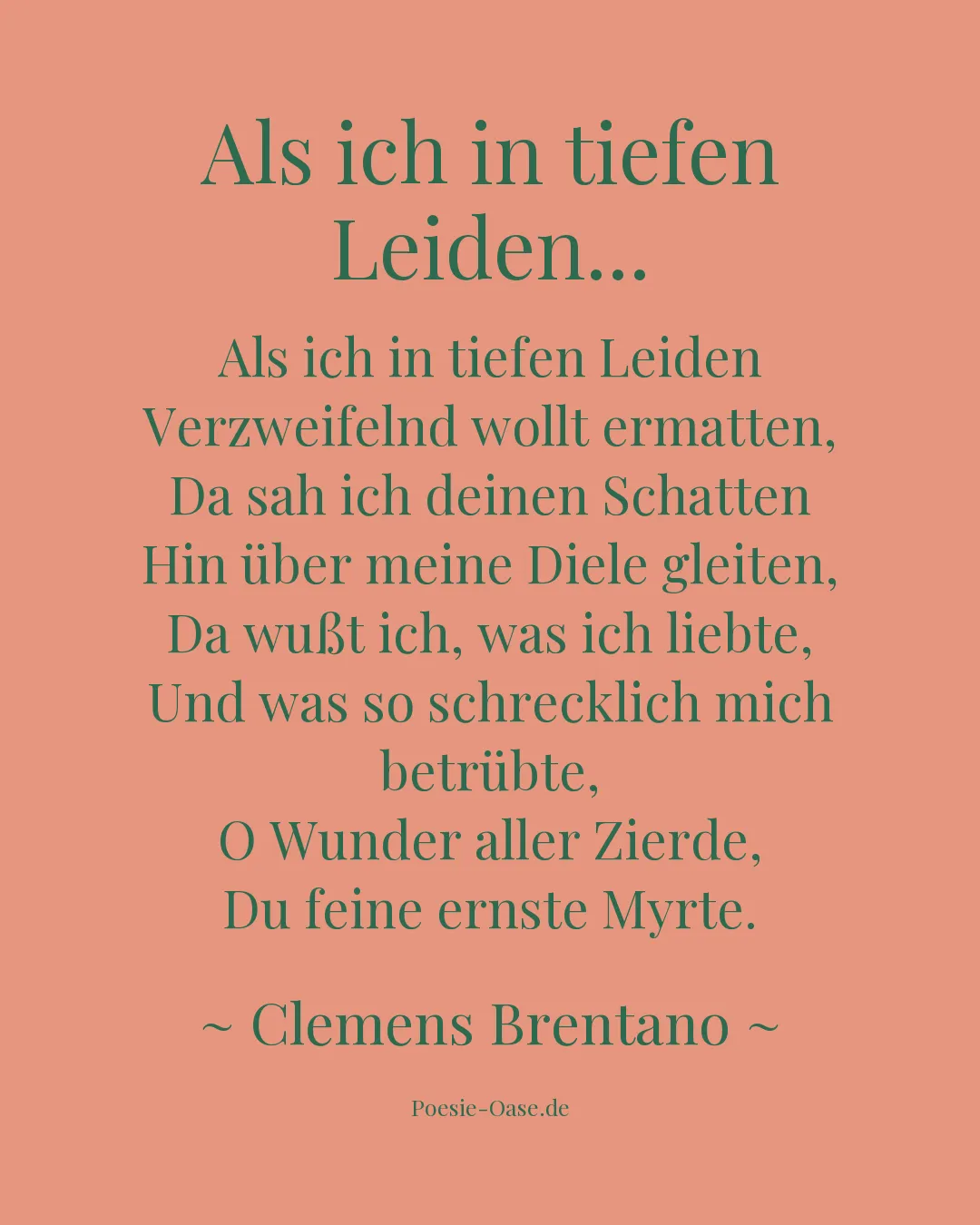 Illustration zu Als ich in tiefen Leiden...