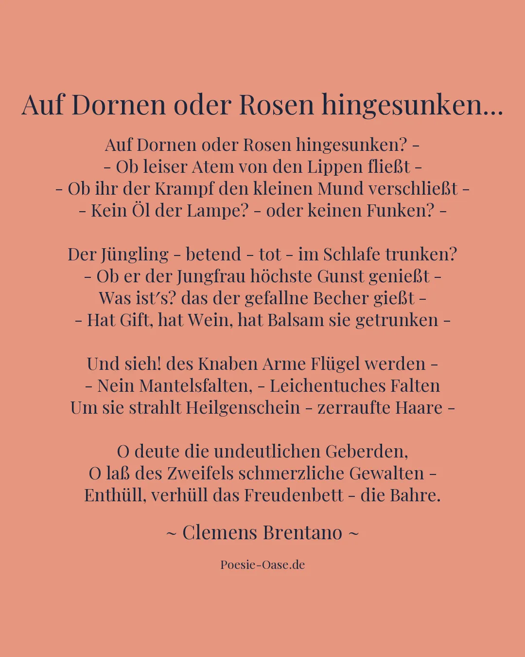 Illustration zu Auf Dornen oder Rosen hingesunken...