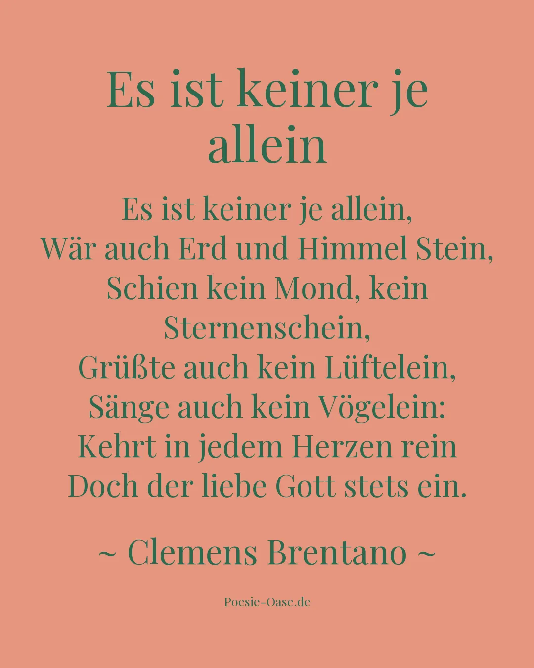 Illustration zu Es ist keiner je allein