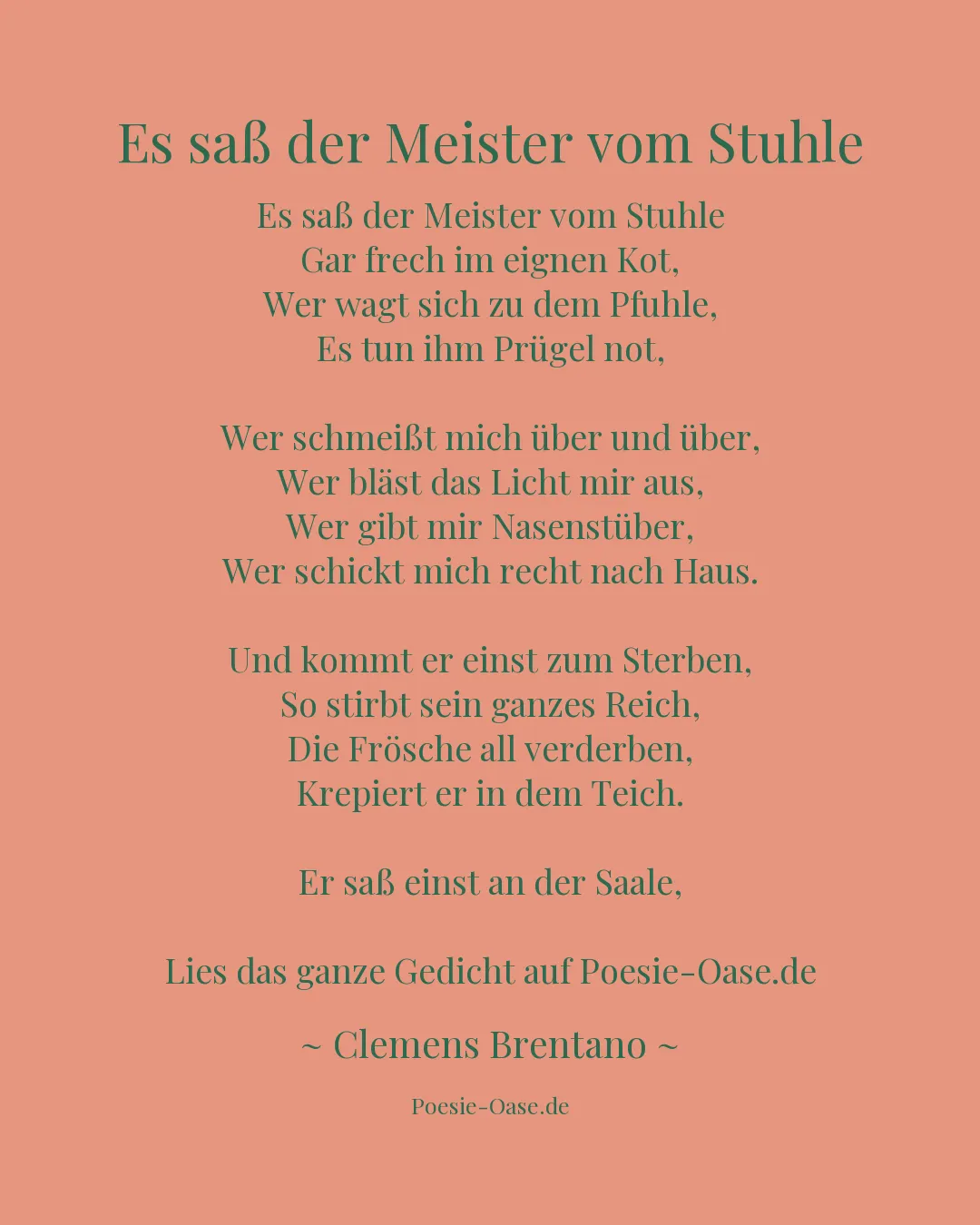 Illustration zu Es saß der Meister vom Stuhle