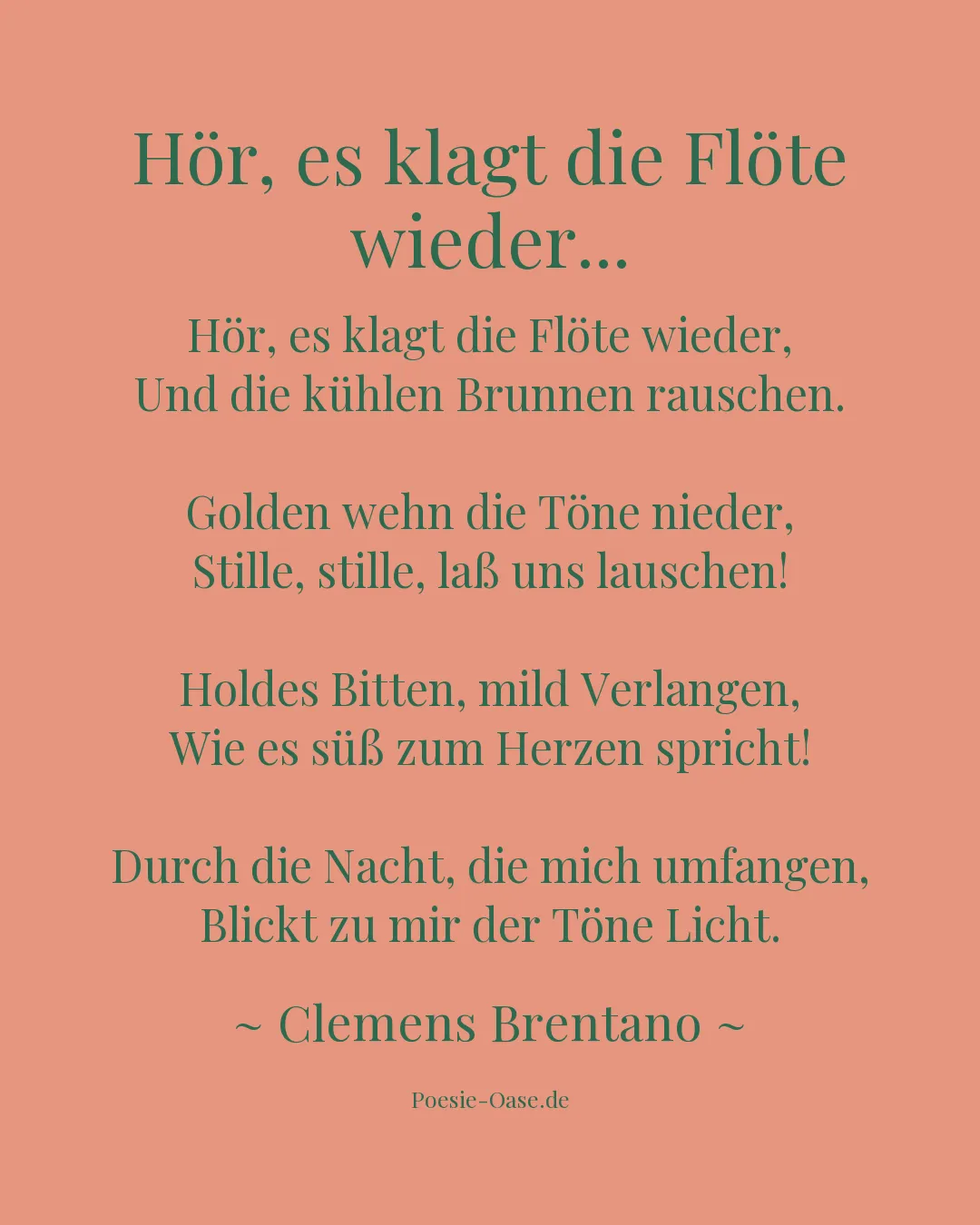Illustration zu Hör, es klagt die Flöte wieder...