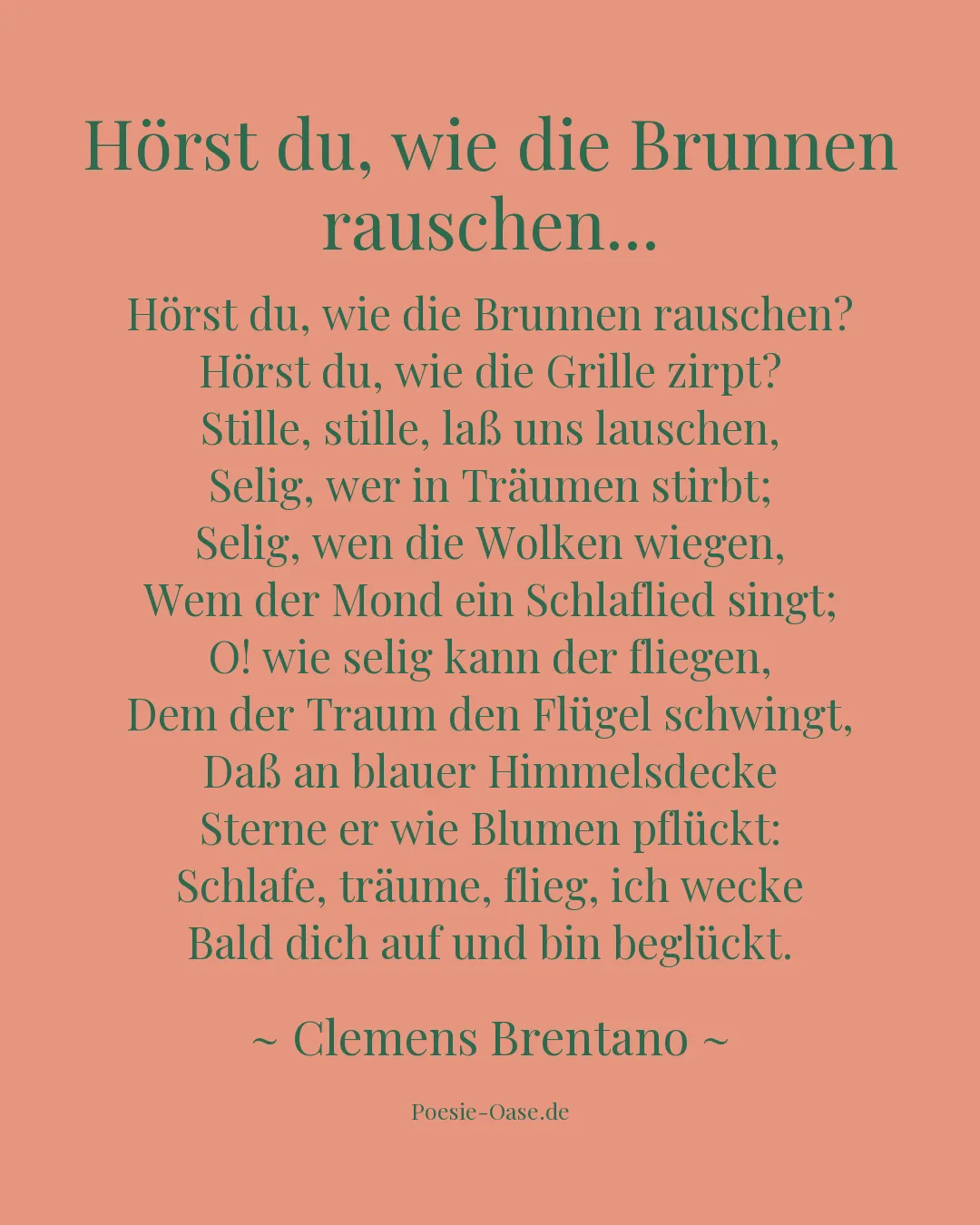 Illustration zu Hörst du, wie die Brunnen rauschen...