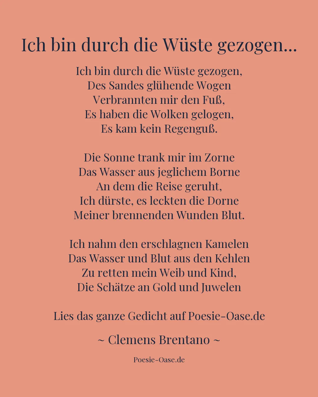 Illustration zu Ich bin durch die Wüste gezogen...