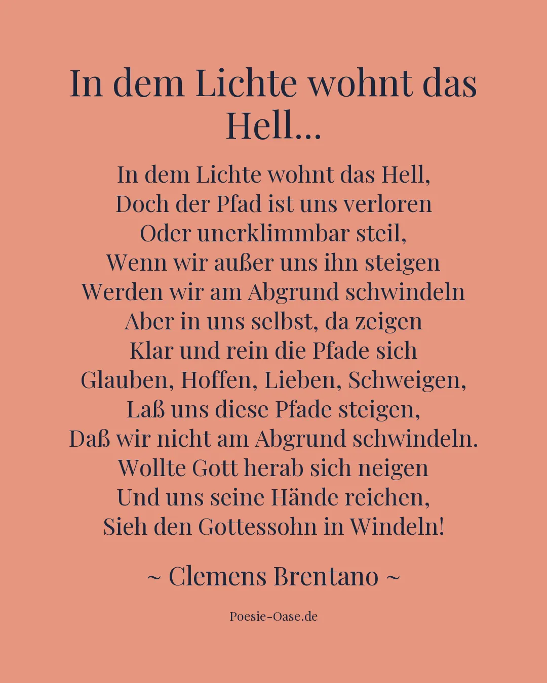 Illustration zu In dem Lichte wohnt das Hell...