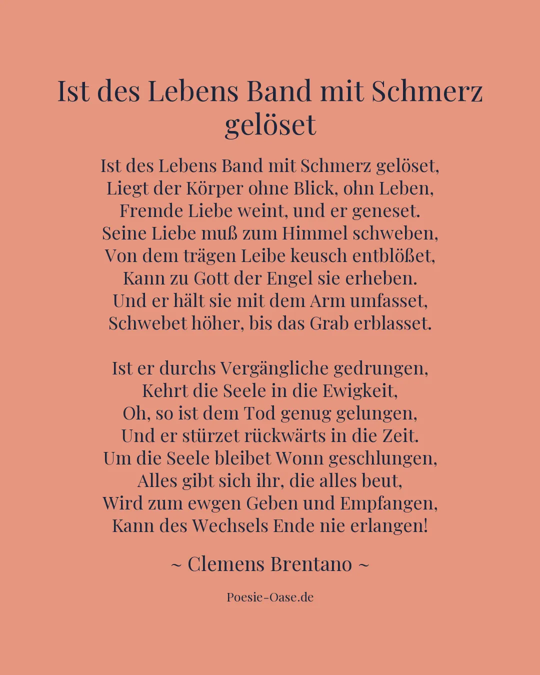 Illustration zu Ist des Lebens Band mit Schmerz gelöset