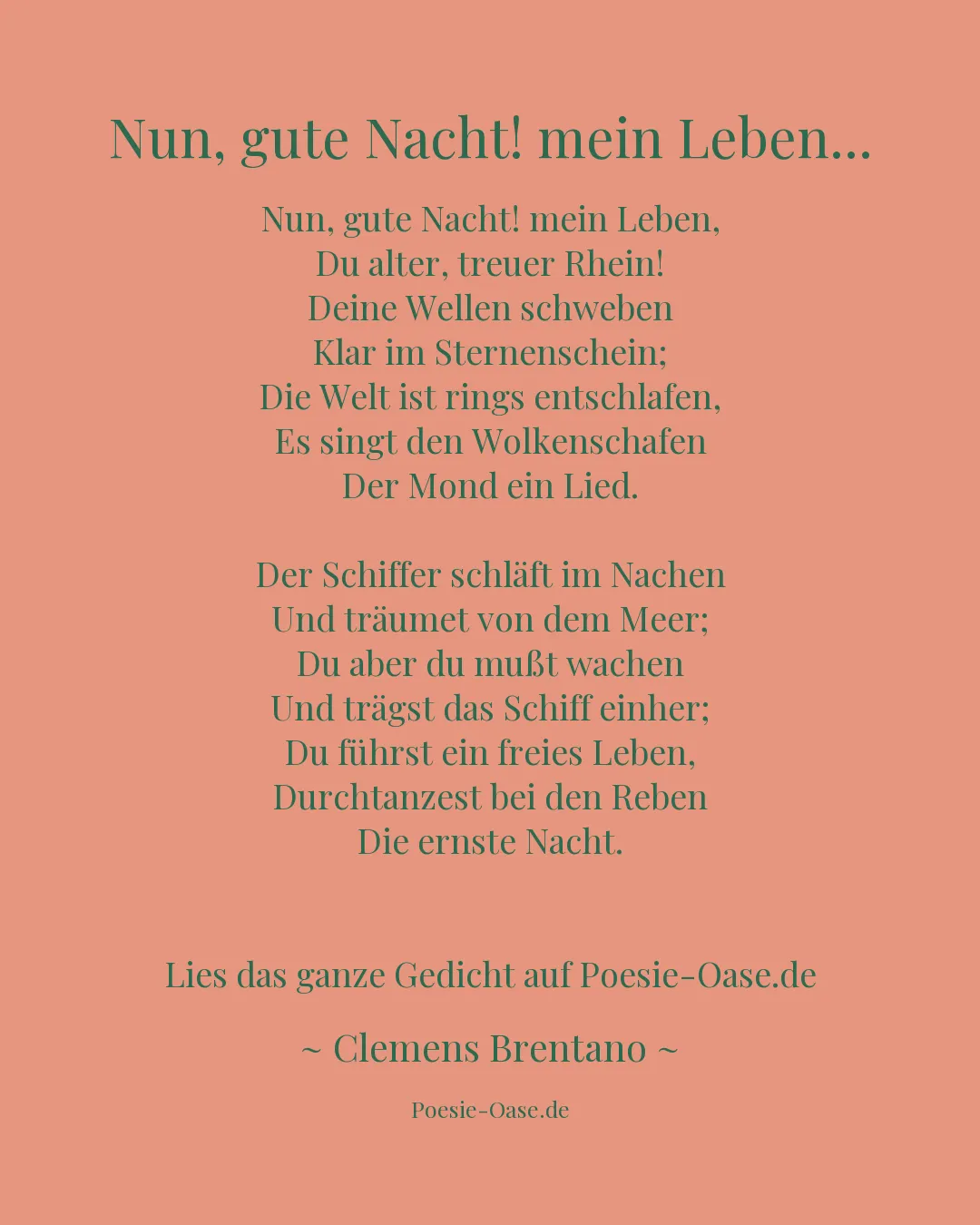 Illustration zu Nun, gute Nacht! mein Leben...
