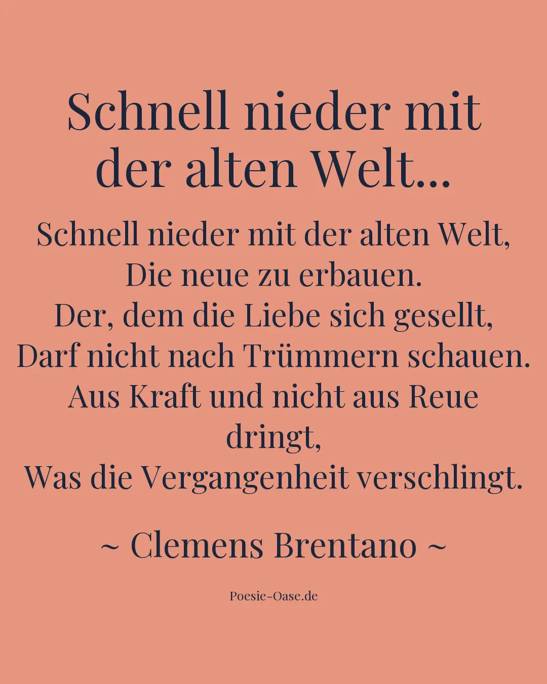 Illustration zu Schnell nieder mit der alten Welt...