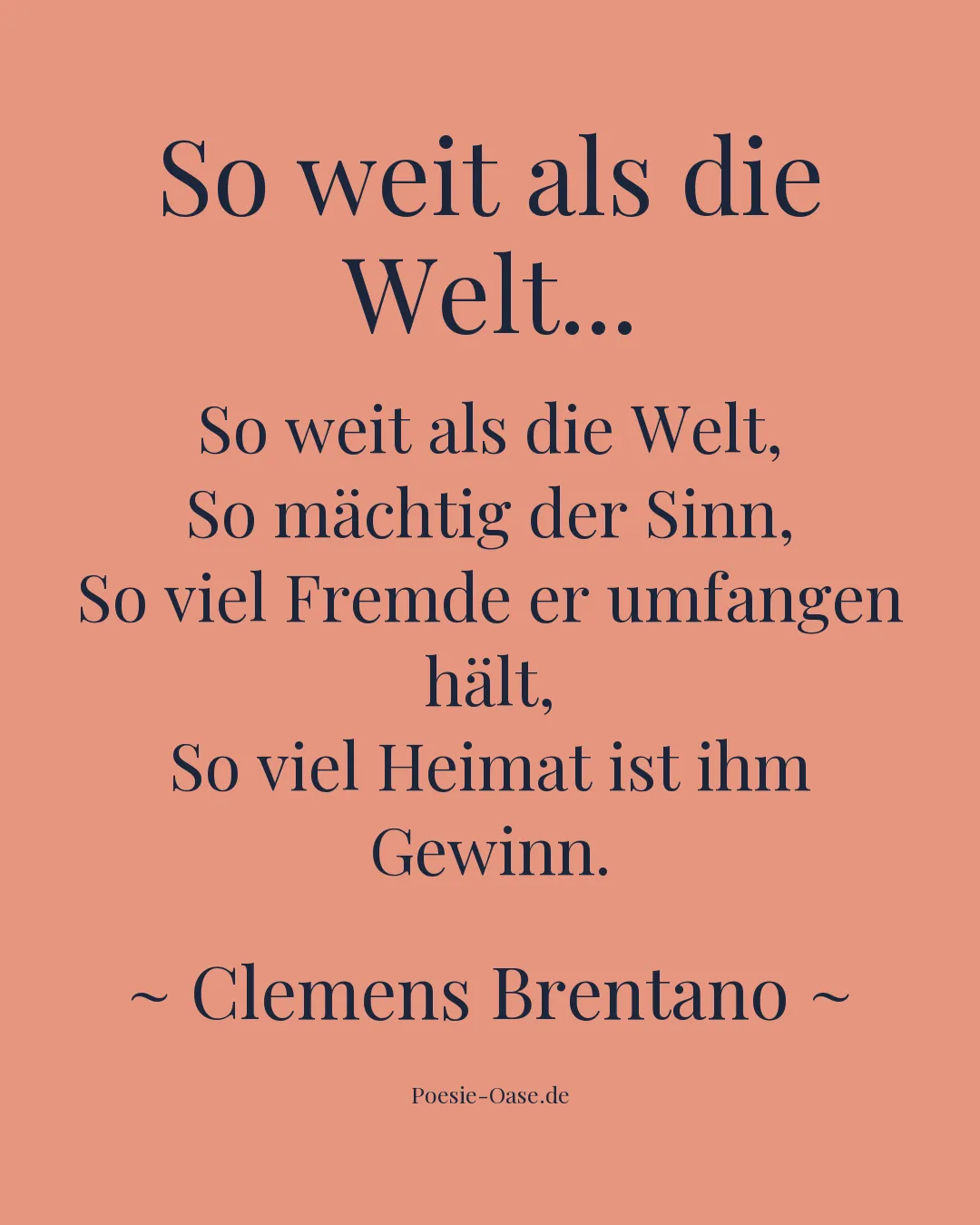 Illustration zu So weit als die Welt...