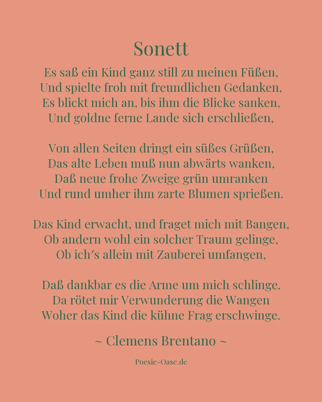Illustration zu Sonett