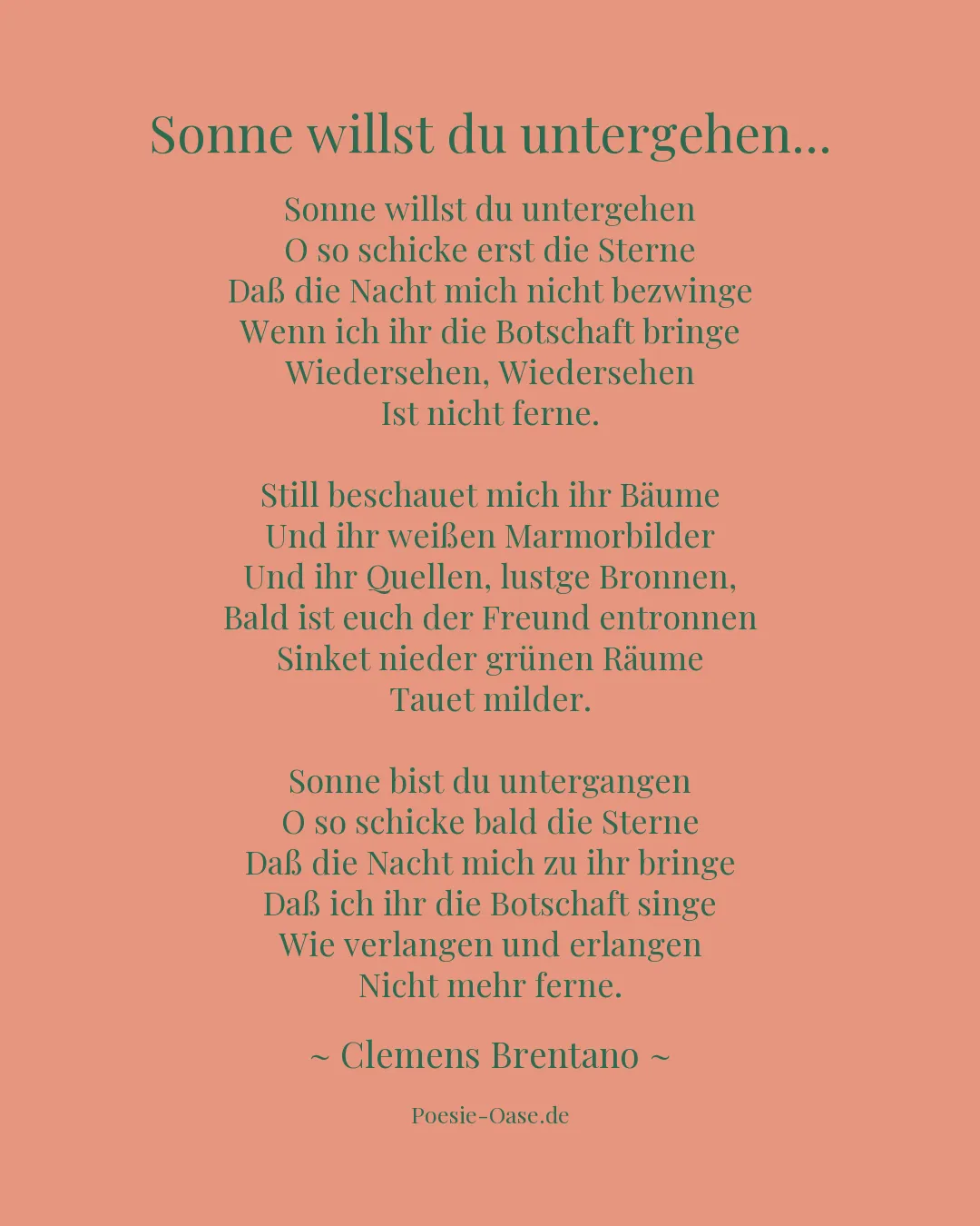 Illustration zu Sonne willst du untergehen...