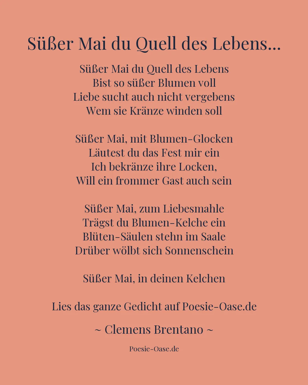 Illustration zu Süßer Mai du Quell des Lebens...