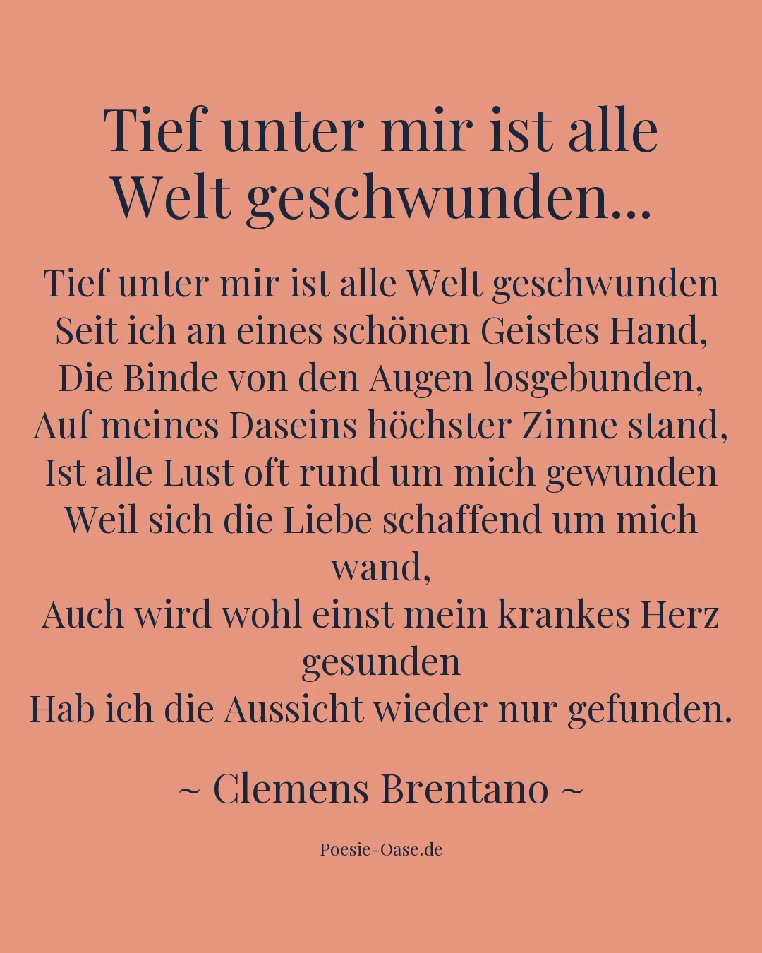 Illustration zu Tief unter mir ist alle Welt geschwunden...
