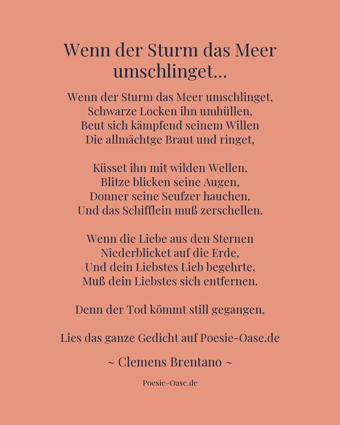 Illustration zu Wenn der Sturm das Meer umschlinget...