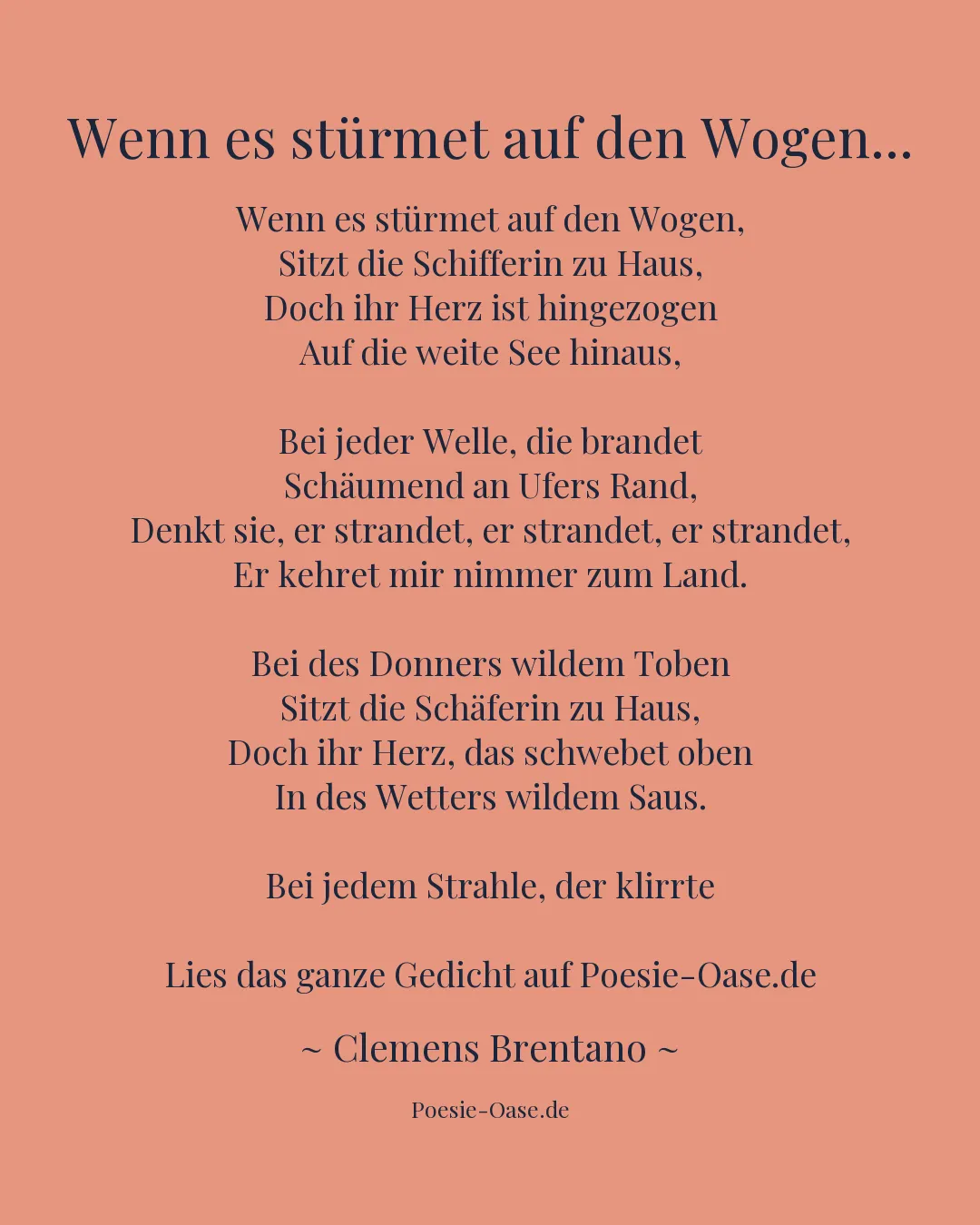 Illustration zu Wenn es stürmet auf den Wogen...