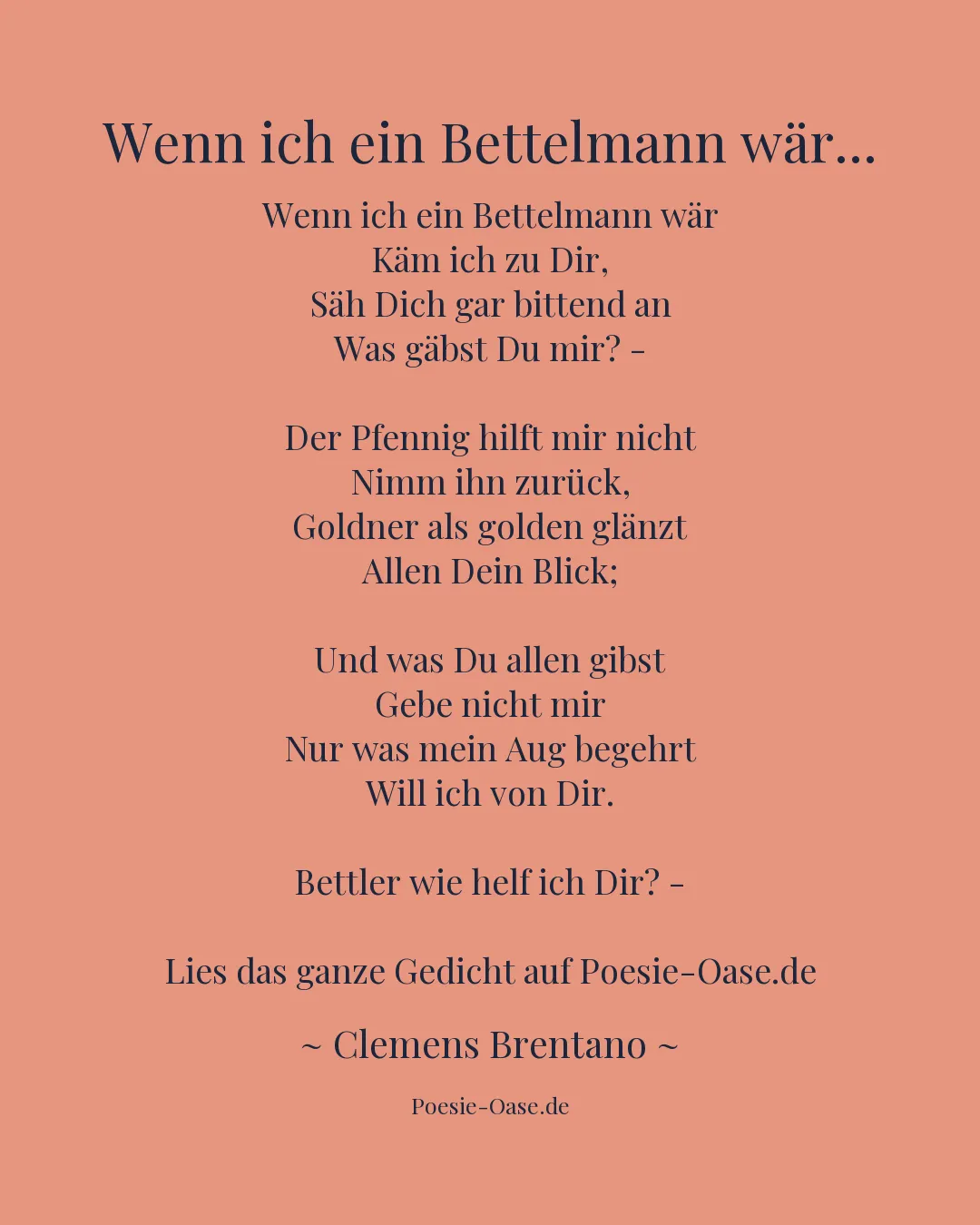 Illustration zu Wenn ich ein Bettelmann wär...