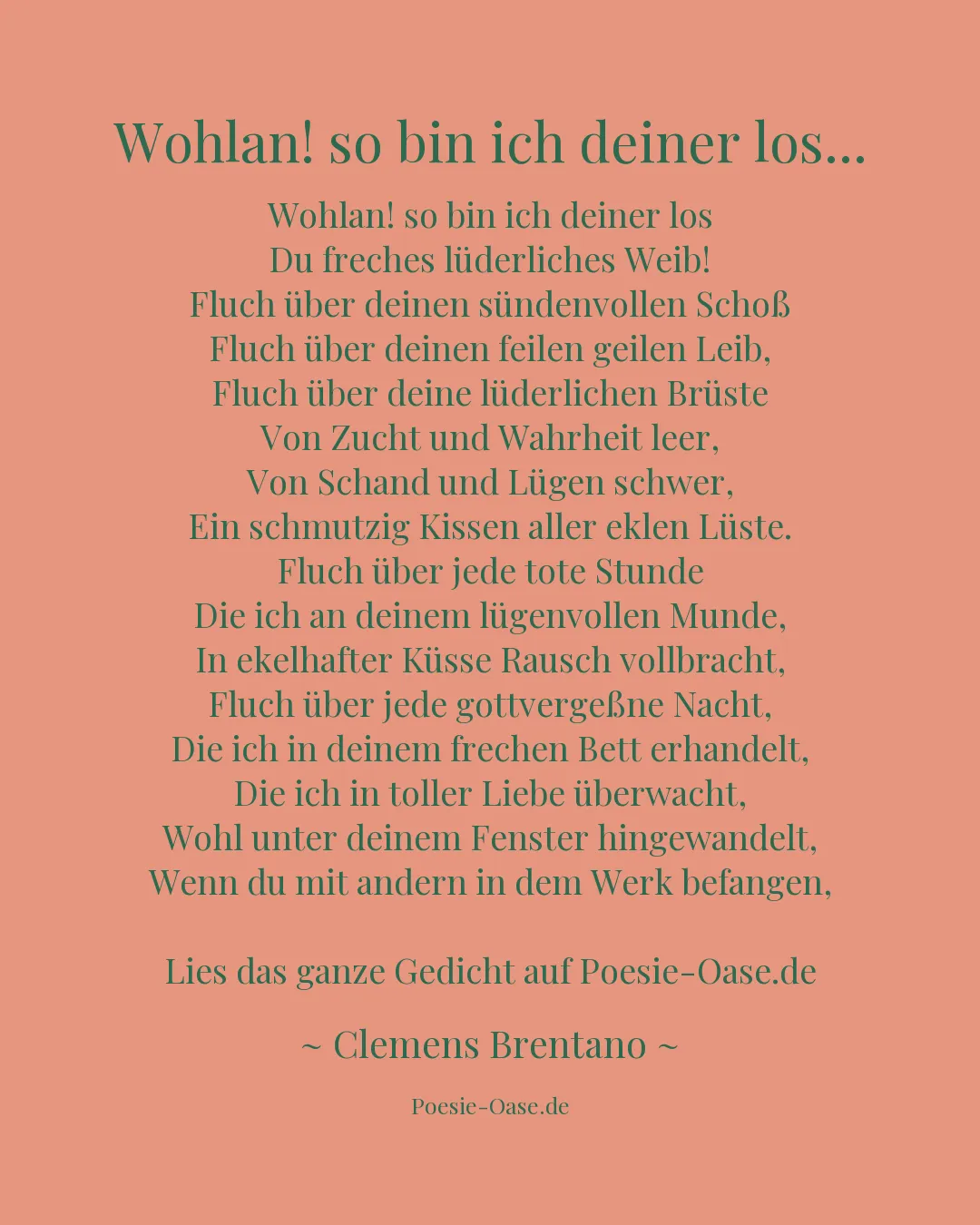 Illustration zu Wohlan! so bin ich deiner los...