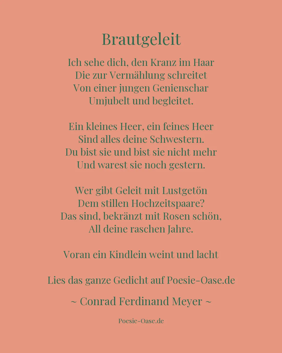 Illustration zu Brautgeleit