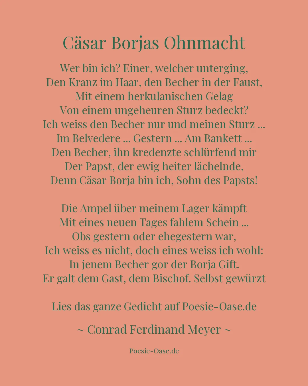 Illustration zu Cäsar Borjas Ohnmacht