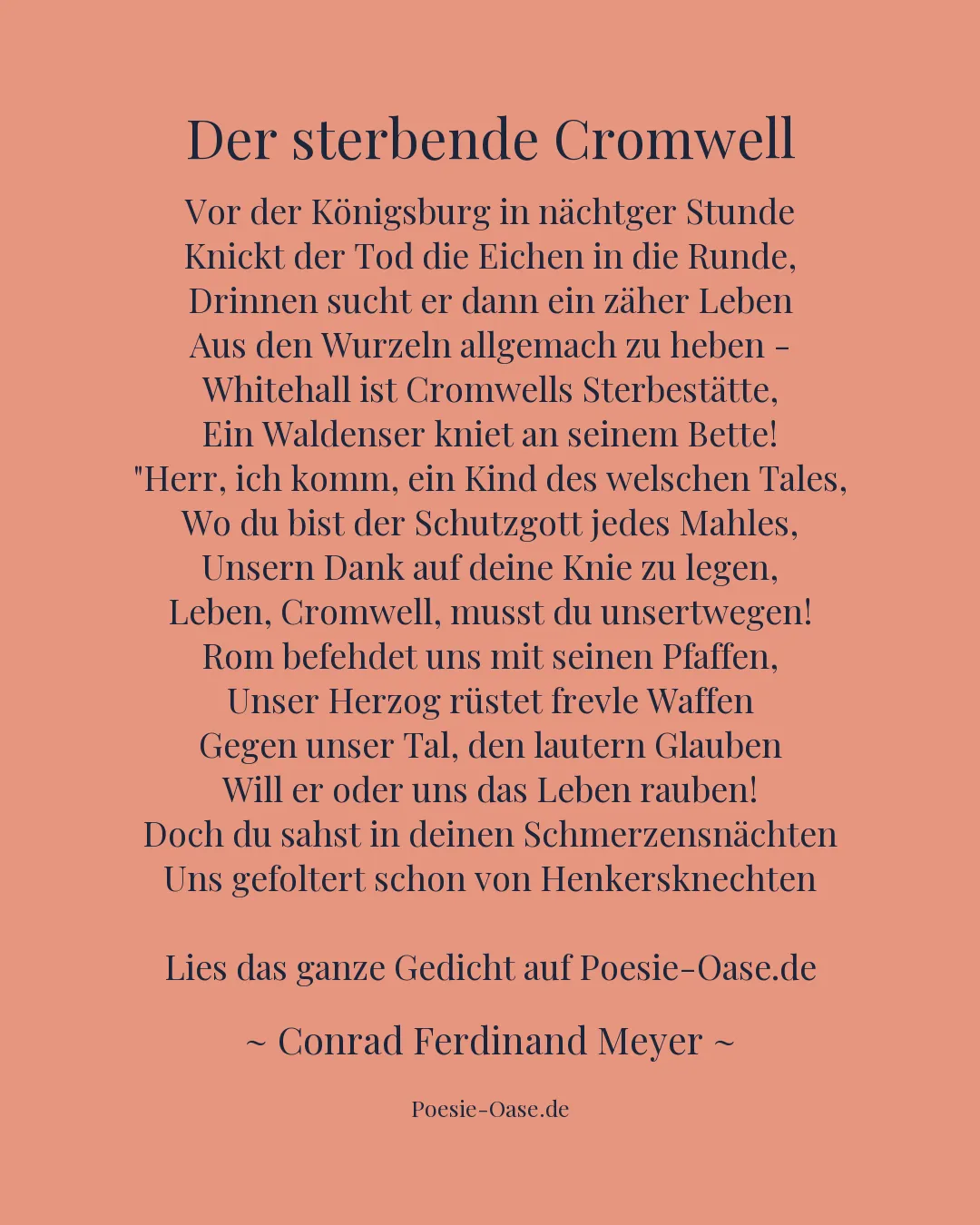 Illustration zu Der sterbende Cromwell