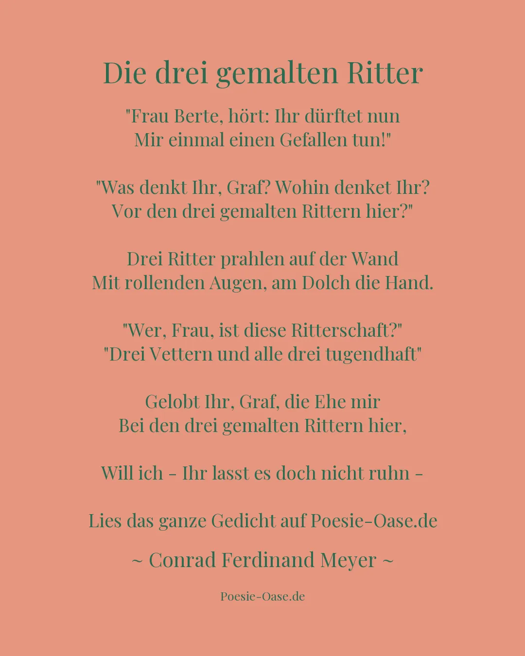 Illustration zu Die drei gemalten Ritter