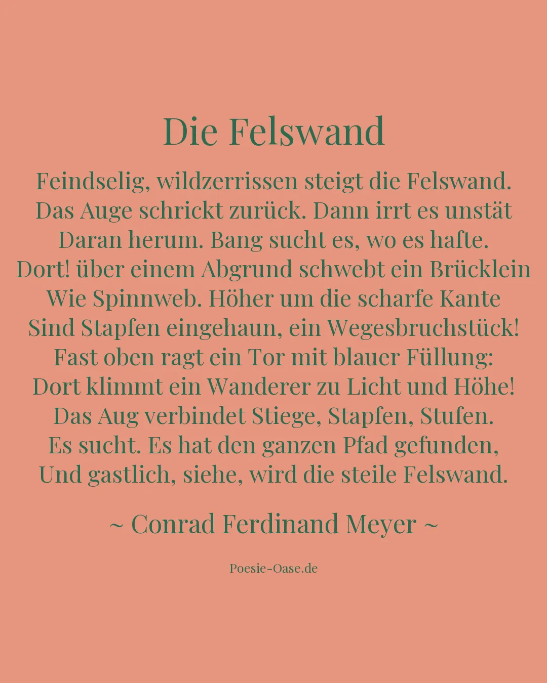 Illustration zu Die Felswand