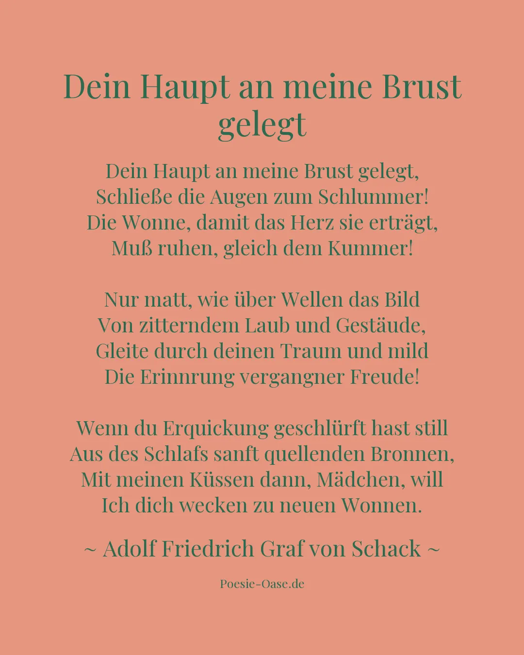 Illustration zu Dein Haupt an meine Brust gelegt