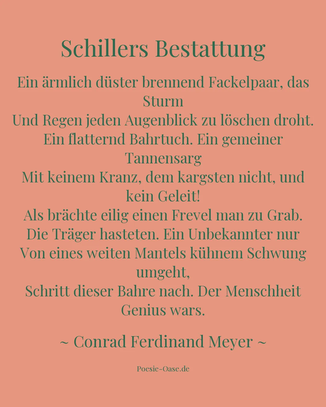 Illustration zu Schillers Bestattung
