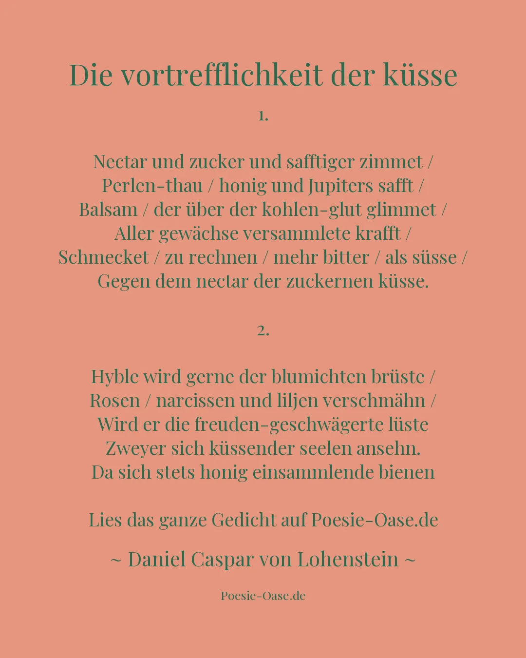 Illustration zu Die vortrefflichkeit der küsse