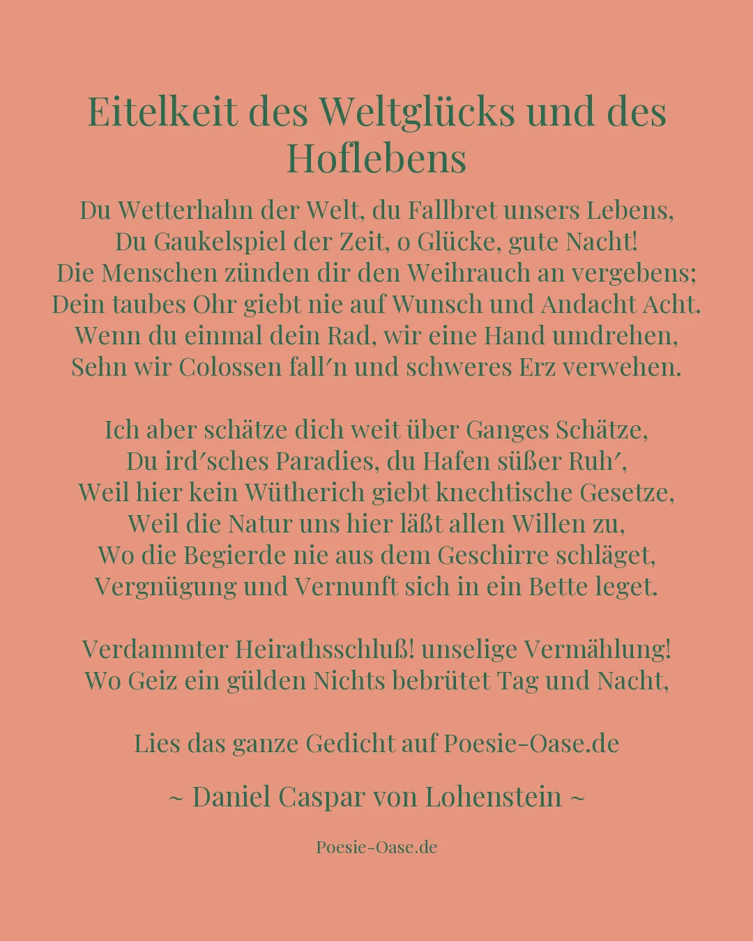 Illustration zu Eitelkeit des Weltglücks und des Hoflebens
