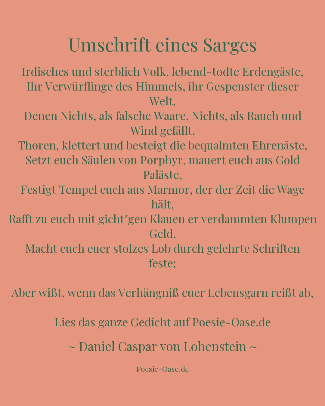 Illustration zu Umschrift eines Sarges