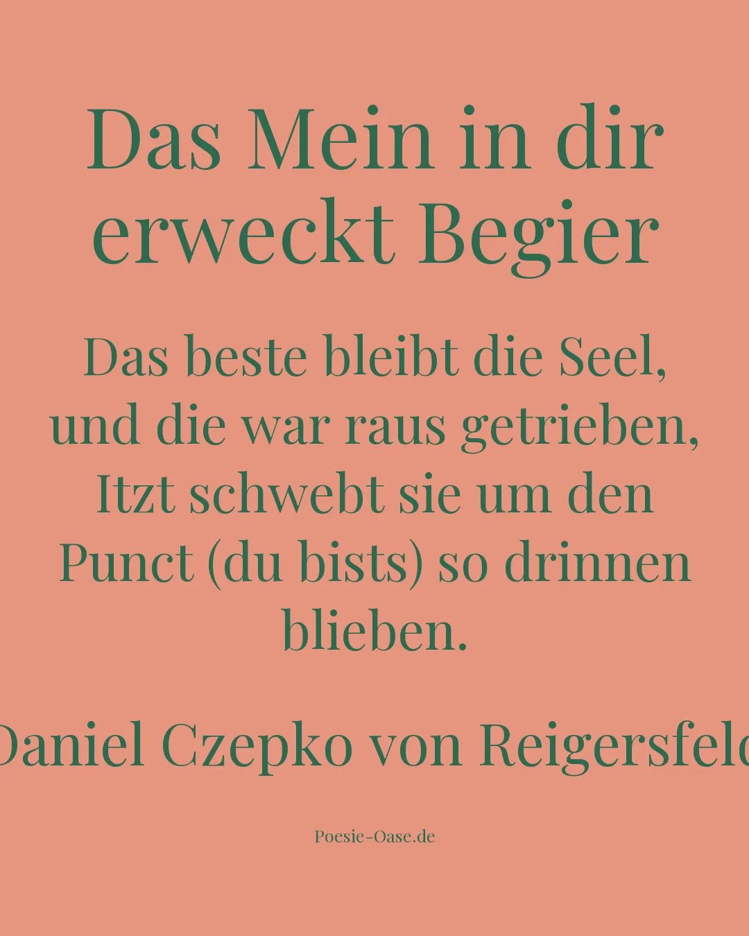 Illustration zu Das Mein in dir erweckt Begier